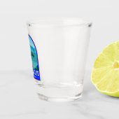 レイクブリスロベニア旅行レトロトラベルアートヴィンテージ ショットグラス (右)