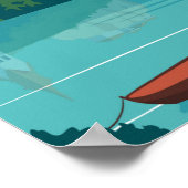 レイクブリスロベニア旅行レトロトラベルアートヴィンテージ ポスター (角)