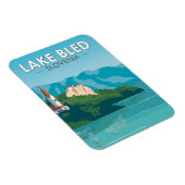 レイクブリスロベニア旅行レトロトラベルアートヴィンテージ マグネット (右側)