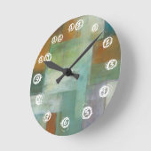 レイクブルーエッセンスII ラウンド壁時計 (傾斜)