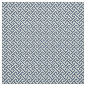 レイクブルーギリシャ鍵パターン ファブリック (見本)