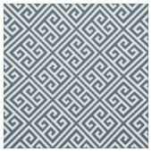 レイクブルーギリシャ鍵パターン ファブリック (見本)