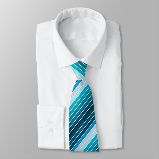 レイクブルーストライプメンズファッション ネクタイ (タイ)