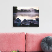 レイクプラシッドのボート キャンバスプリント (インサイチュ (リビング))