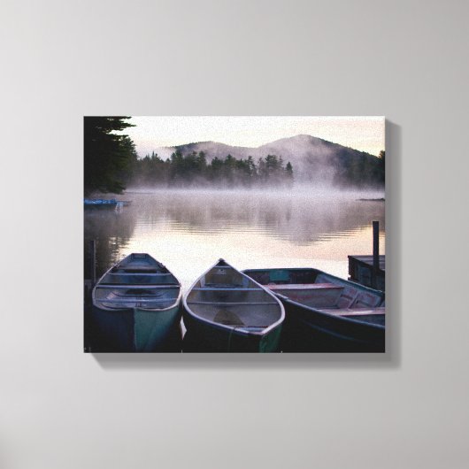 レイクプラシッドのボート キャンバスプリント (正面)
