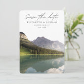 レイクプラシッドニューヨーク日付を結婚保存 招待状 (スタンド正面)