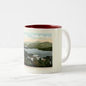 レイクプラシッド、アディロンダックス、NY 1917ヴィンテージスタイル ツートーンマグカップ (正面右)