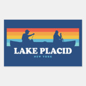 レイクプラシドニューヨークカヌー 長方形シール (正面)