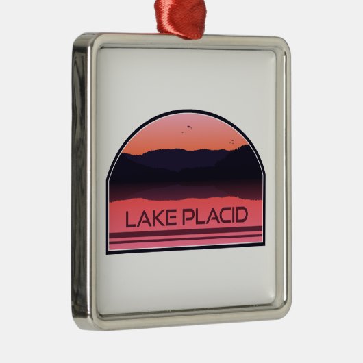 レイクプラシドニューヨークレッドサンライズ メタルオーナメント (右)