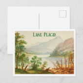 レイクプラシドニューヨークヴィンテージランドスケープ ポストカード (正面/裏面)
