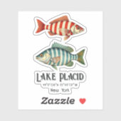 レイクプラシドニューヨー航海のクフィッシュ魚釣り シール (シート)