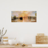 レイクペトワースサンセットバイジョセフマロットターナー ポスター (キッチン)