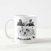レイクホッケー池ホッケーの日 コーヒーマグカップ (左)