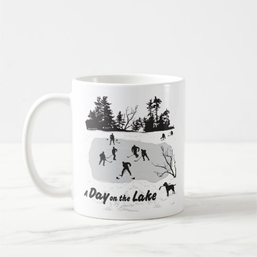 レイクホッケー池ホッケーの日 コーヒーマグカップ (左)