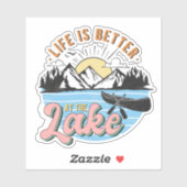 レイクマウンテンズカヌサンセットで生活を向上 シール (シート)