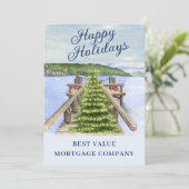 レイクマウンテン波止場ビジネスハッピーホリデーズカード 案内状 (スタンド正面)