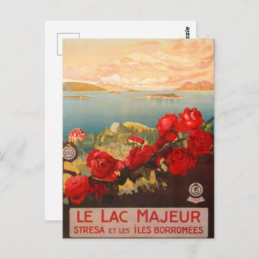 レイクマギオーレ，イタリアヴィンテージトラベルポストカード ポストカード (正面/裏面)