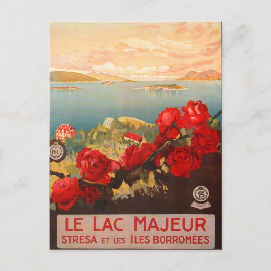 レイクマギオーレ,イタリアヴィンテージトラベルポストカード ポストカード (正面)