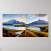 レイクマンガマホディプティチキャンバスアートプリント ポスター (正面)