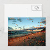 レイクミシガンガルズ魔法アワーサンセットシースケープ ポストカード (正面/裏面)