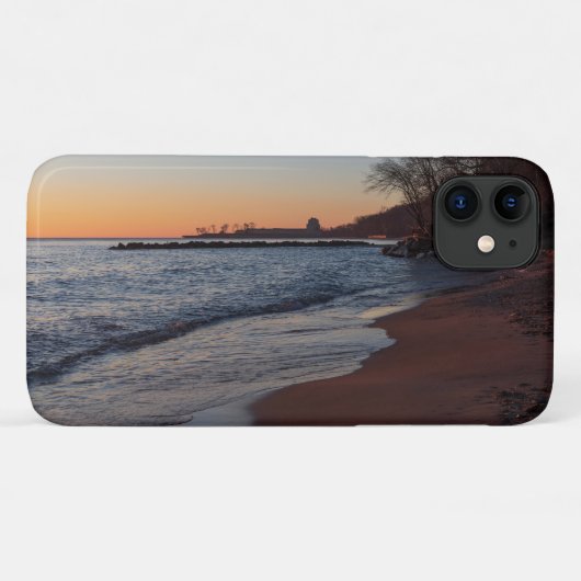 レイクミシガン北岸ミルウォーキー夜明け Case-Mate iPhoneケース (裏面(横))