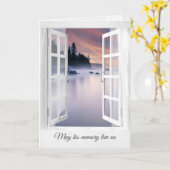 レイクミストインウィンドウ悔やみや弔慰 カード (黄色い花)