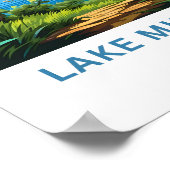 レイクミネトンカミネソタトラベルプリント ポスター (角)