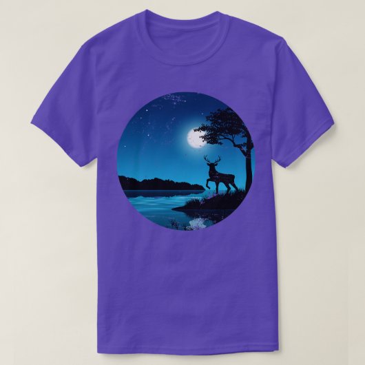 レイクムーンライトキャンピングディア狩り Tシャツ (デザイン正面)