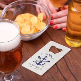 レイクモダンハウスファミリー名航海の |ネイビーブルー クレジットカード栓抜き