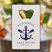 レイクモダンハウスファミリー名航海の |ネイビーブルー クレジットカード栓抜き