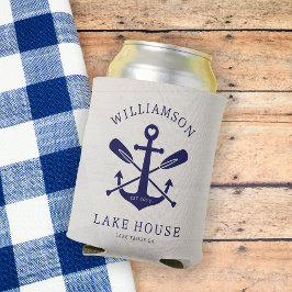 レイクモダンハウスファミリー名航海の |ネイビーブルー 缶クーラー