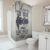 レイクモダンハウスファミリー名 シャワーカーテン (インサイチュ)