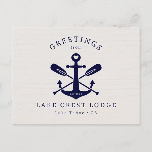 レイクモダン素朴ハウスバケーションレンタルAirbnb ポストカード (正面)