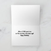 レイクユーモアのあるファン誕生日の願い カード (内部)