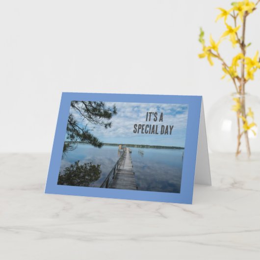 レイクユーモアのあるファン誕生日の願い カード (黄色い花)