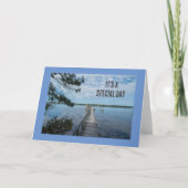 レイクユーモアのあるファン誕生日の願い カード (正面)