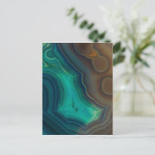 レイクライクティール（緑がかった色）&ブラウンアゲート ポストカード (スタンド正面)