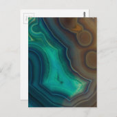 レイクライクティール（緑がかった色）&ブラウンアゲート ポストカード (正面/裏面)