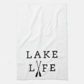 レイクライフおもしろいサマーハウス キッチンタオル (縦)