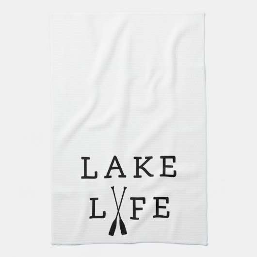 レイクライフおもしろいサマーハウス キッチンタオル (縦)