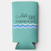 レイクライフおもしろいビーチ スリム缶クーラー (正面)