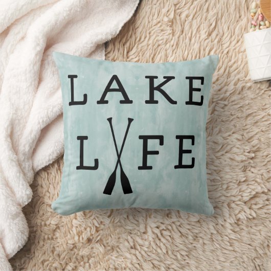 レイクライフおもしろいブルーウォーターサマーハウス クッション (ブランケット)