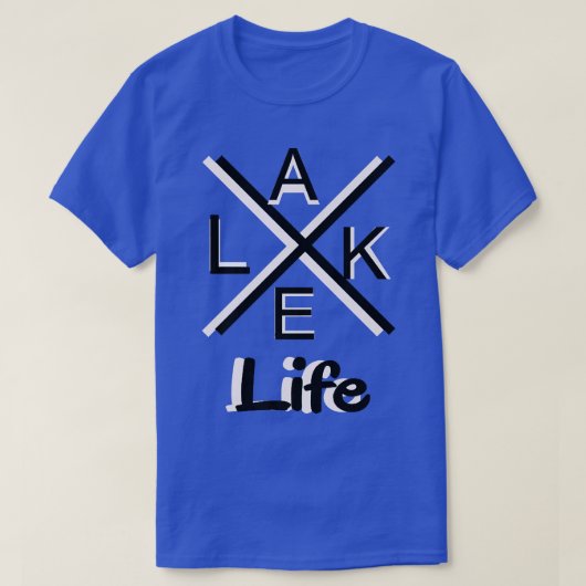 レイクライフキャンおもしろいピング魚釣りプレミアム Tシャツ (デザイン正面)