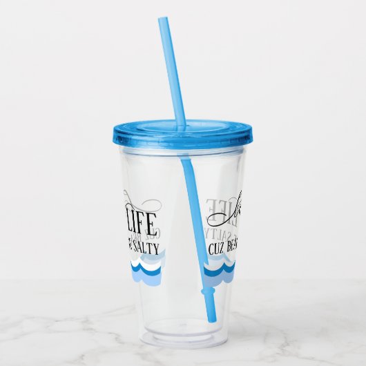 レイクライフクズビーチズビーサルティ アクリルタンブラー (左)