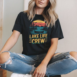 レイクライフクルーレトロサンセット – Summer Lake Vibe Tシャツ