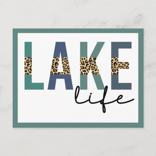 レイクライフチエタプリントタイポグラフィ ポストカード (正面)