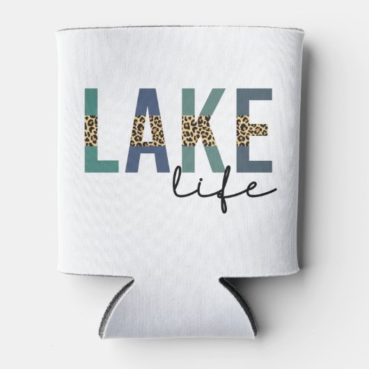 レイクライフチエタプリントタイポグラフィ 缶クーラー (正面)