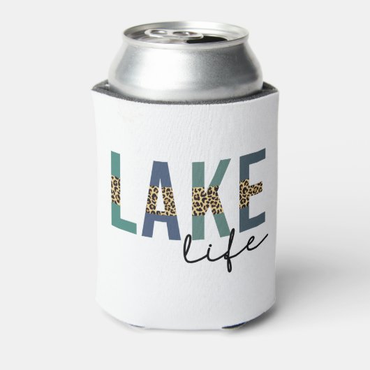 レイクライフチエタプリントタイポグラフィ 缶クーラー