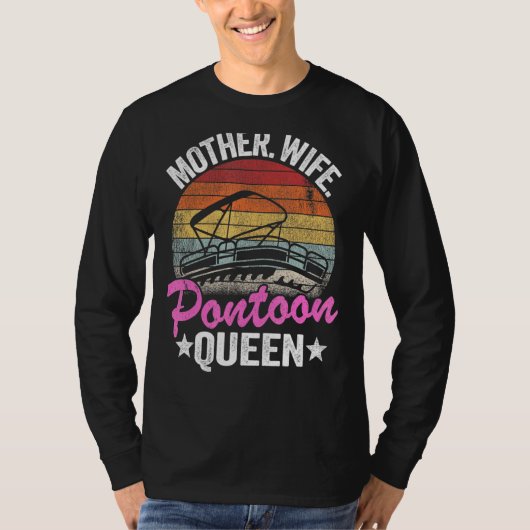 レイクライフ女性ママ母ママ妻ポンツーン女王2 Tシャツ (正面)