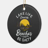 レイクライフ理由ビーチは塩辛い セラミックオーナメント (左)